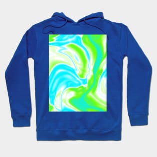 preppy trendy spring pastel aqua blue mint green Swirl Hoodie